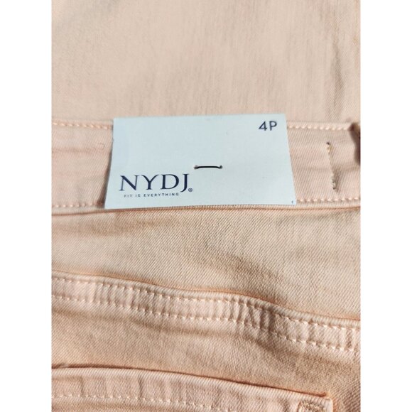 Nydj Chloe Women's Size 4 P Petite Capri Jeans Melon Side Slits Stretch -26 - Picture 10 of 12